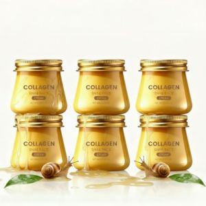 Lot de 6 crèmes hydratantes à la bave d'escargot - Légères et hydratantes - Pour le visage - Avec bave d'escargot - Pour un résultat lisse, réduit la sécheresse et les ridules (一嗨购, neuf)