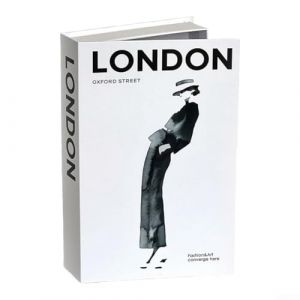 Bo&icirc;te de rangement d&eacute;corative en forme de faux livre avec compartiment, ornement de faux livre pour la maison ou le bureau, rangement secret pour t&eacute;l&eacute;commandes, papeterie (Londo) (Pinshunmall, neuf)