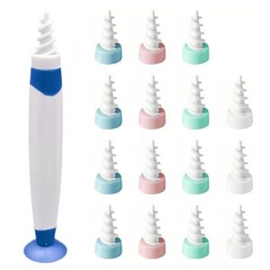 Nettoyeur Oreille, Spiral Ear Cleaner, Cire D'Oreille Remover, Nettoyage Oreille et 16 Embouts Lavables Kit, Adapt&eacute; Aux Enfants et Aux Personnes (Fushun Cangcuilian Trading Co., Ltd., neuf)