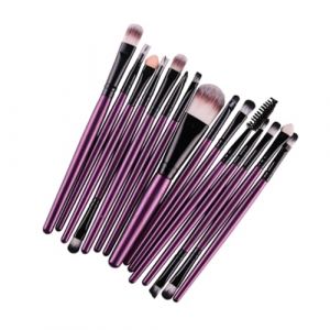 Mipcase 15pi&egrave;ces Kit De Pinceaux De Maquillage Pour Femme Manche Plastique Poils Nylon De Pinceaux Professionnel (andy wang, neuf)