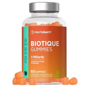 Probio + Flore Intestinale | 60 Gummies Vegan | Probio Plus Lactobacillus Rhamnosus et Vitamine B3 B5 B6 | Complément Alimentaire Avec Vitamine B3 Niacine | par Horbaach (Horbaach, neuf)