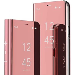 SIYOPINPFY Compatible avec Huawei P30 Pro Coque Etui &agrave; Rabat, Conception Luxueux Makeup Miroir Smart View Standing b&eacute;quille 360&deg; Protecteur Coque pour Huawei P30 Pro, Mirror Rose Gold (SIYOPINPFY, neuf)