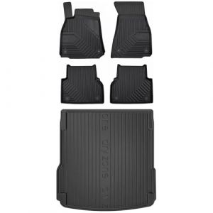 MOTOS Kit de tapis de voiture et de tapis de coffre en caoutchouc pour Audi A6 C8 depuis 2018 Améliorez votre confort de voyage avec tapis antidérapant voiture 3D- Tapis de sol voiture tous temps, pro (MOTOS EU, neuf)