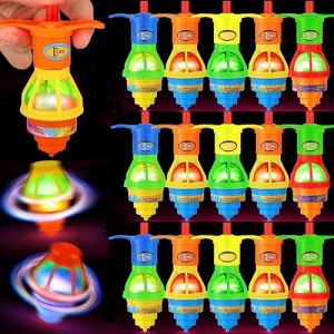 Piucrty Toupie Lumineuse 15Pcs Cotillons Petit Cadeau Anniversaire Enfant Invites Mini Jeux Pochette Surprise Lot Kermesse Jouet Pinata Fille Garcon Gyroscope Lumineux Goodies Cadeaux Sachet Sac (Futing-EU, neuf)