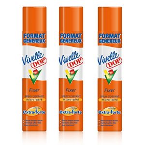 VIVELLE DOP Fixer Spray Coiffant Extra-Forte Format Généreux 300 ml - Lot de 3 (UN PETIT TOUR D'AMOUR  PERIODE ESTIVALE INDULGENCE, neuf)