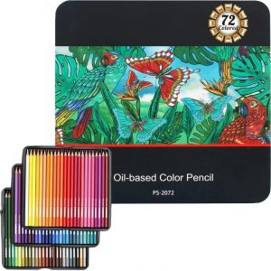 YAWAHOME Lot de 72 crayon de couleurs de qualit&eacute; pour adultes, artistes professionnels et coloristes, fournitures artistiques pour enfants d&eacute;butants, crayons de couleur pour &eacute;tudiants (AiLeidDirect, neuf)