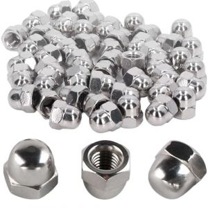 Bikasun 50 Pi&egrave;ces M8 Ecrou Borgne Inox Hexagonal DIN 1587 Forme Sup&eacute;rieure A2 V2A Cache Ecrou Pour Vis Boulons Filet&eacute;s & Tiges Filet&eacute;es (BIKASUN, neuf)