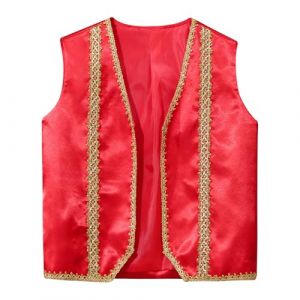 Freebily Gar&ccedil;ons Chemise Gilet sans Manche Imprim&eacute; Gentleman Enfant Veste Costume d'honneur Mariage C&eacute;r&eacute;monie Bapt&ecirc;me B&eacute;b&eacute; 2-16 Ans Prince Rouge 15-16 Ans (MissPretty, neuf)