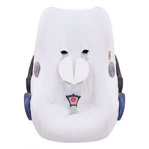 JYOKO KIDS Housse pour siège auto bébé en coton compatible avec Maxi Cosi Cabriofix (WHITE) (JYOKO, neuf)