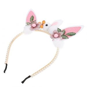 Happyyami Coiffe oreilles de lapin Bandeau d'oreilles de lapin brillant bandeau de lapin deguisement adulte bandeau d'habillage de lapin décor de cheveux de lapin Peluche (Liunmiao, neuf)