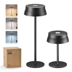Philips Lampe de Table Sans Fil, Bureau LED Portable pour Ext&eacute;rieur, Aliment&eacute;e par Batterie Rechargeable, 2 Hauteurs R&eacute;glables, Contr&ocirc;le Tactile et 3 Couleurs avec Gradation Continue, &Eacute;tanches (Favourline, neuf)