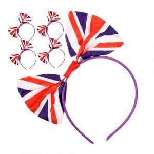 KAILIKETIY Lot De 5 Serrage-t&ecirc;tes Fan De Football Britannique, Taille Unique, Motif Drapeau Uk, Accessoire Coiffure Photo, Pour F&ecirc;tes Et Festivals (GODDE, neuf)