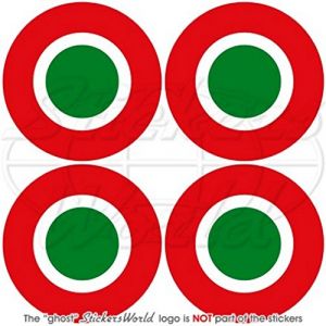 Italie italien Azur Marine Lowvis Aircraft Spitfire 5,1 cm (50 mm) Stickers muraux en vinyle, d&eacute;calcomanies X4 (StickersWorld Ltd, neuf)