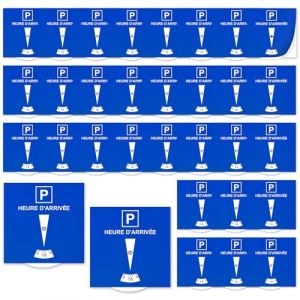jiawaggag Lot de 30 Disque Stationnement Zone Bleue Disque Parking en Carton Disque Horodateur Voiture 15x15cm Disque Stationnement Papier Voiture Accessoires Auto (yituokejiyouxiangongsi, neuf)