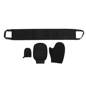 Kit de gants autobronzants 4 pièces, applicateur de flocage double face avec exfoliant, applicateur de lotion pour le dos, pour la maison, la plage, la fête, noir (Haedaxua, neuf)