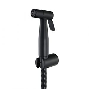 Ksunun Kit Bidet WC avec Douchette - Pulvérisateur de Bidet à Main en Laiton - Pomme de Douche Toilette avec Tuyau et Support Kit Douchette WC Mural, pour l'hygiène Personnelle,Noir (DeGuMen, neuf)