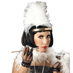 NET TOYS Perruque Charleston Noire élégante pour Femme Mode années 20 années 30 Perruque Coiffure Noir Perruque Charleston (palast-der-spiele, neuf)