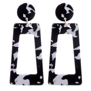 Femmes Argent Boucles D'Oreilles, Boucles D'Oreilles En Acrylique Léopard Boucles D'Oreilles Pour Femmes Grande Boucle D'Oreille Géométrique Longue Pendante Bijoux Brincos Cadeaux D'Anniversaire (Xoulovepe, neuf)