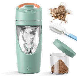 SOARFLY shaker electrique 700ml, shaker proteine rechargeable USB C, shaker électrique avec compartiment à poudre, sans BPA (vert) (Hourong-eu, neuf)
