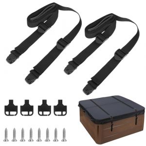 Lot de 2 sangles de protection pour jacuzzi - Longueur r&eacute;glable de 330,2 cm &agrave; 381 cm - Avec mat&eacute;riel antid&eacute;rapant et cl&eacute;s - Sangles r&eacute;glables (Fast Media Ships From USA, neuf)
