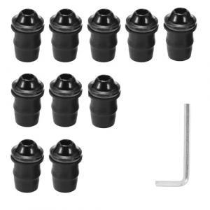 GVSS 10 Pièces Vis Pare-Brise Moto M5 x 16mm Noir, Kit Visserie Bulle Moto,Pare-Brise Vis Boulons Kit Universel avec M5 Clé,Visserie Bulle Moto,Fixation de Pare-Brise de Moto (YinLuHeng, neuf)
