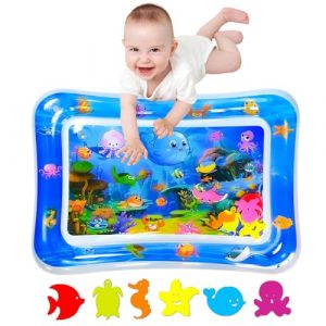 SUNSHINEMALL Grand tapis d'eau Bébé Sans Bpa Tapis de jeu d'eau Bébé Tapis de jeu d'eau Jouets sensoriels Tapis d'éveil Bébé 3 6 9 mois Tummy Time Toys Water Mat (shangle-sunshine, neuf)