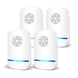 Répulsif Ultrasonique pour Souris 4 Pack,Anti-Rats,Silencieux,Non-Toxique, Efficace Contre Les Souris et Les Rats, sans Radiation Répulsif à Ultrasons Anti Rongeurs (Jinwanglai, neuf)