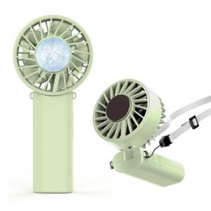 LUTW Mini Ventilateur Portable, Rechargeable USB Petit Ventilateur de Poche, Réglable à 120°, Ventilateurs Turbo Portatif de Refroidissement pour Voyage, Bureau, Maison, Vert (LUTW-EU, neuf)