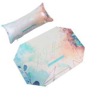 TOPBATHY Set Coussin de Main Octogonal pour Manucure Tapis de Nail Art Confortable et Pratique Accessoire Professionnel pour Femmes Protection Table de Maquillage et Entraînement Ongulaire (Parham Ring, neuf)