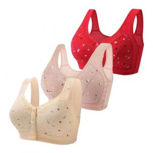 Soutien Gorge Ouvert Devant sans Armature Brassi&egrave;re Sport Ouverture Devant Soft BH Soutien-Gorge Femme Soutien Gorge Pas Cher Brassi&egrave;res Fitness Yoga Sleep Lingerie (sampleus, neuf)