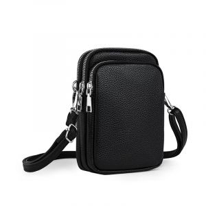 Casecond Sacs Bandouli&egrave;re Femme Petit Sac T&eacute;l&eacute;phone Portable Crossbody Mini Pochette PU Cuir Porte Portefeuille Sac &agrave; Main Sangle Sacoche pour iPhone 16 Pro Max Samsung S24 Xiaomi BIS zu 7.5" Argent (Erlesw, neuf)