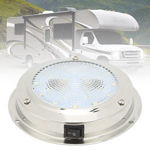 Plafonnier LED DC12 &agrave; 24 V - Plafonnier d&ocirc;me - &Eacute;tanche IP65 - Bo&icirc;tier en acier inoxydable - Lumi&egrave;res de cabine de camping-car pour caravane, yacht, cabine, lampe de courtoisie marine (Suuone, neuf)