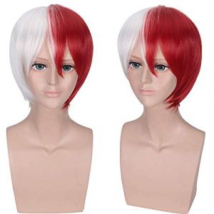 Perruque pour carnaval, vie nocturne, fête, déguisement, perruque rouge et blanc de la Reine des neiges, perruque assortie pour cosplay (good stuff A, neuf)