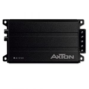 AXTON A1250 Amplificateur num&eacute;rique mono ultra compact pour voitures et camping-cars, mini amplificateur de basses 1 canal avec entr&eacute;e haut niveau, amplificateur de classe D, 2 ohms stables, 1 x 150 W (carfeature - High-End Car Equipment, neuf)