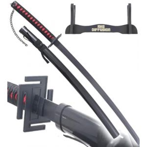 Bleach Katana Tout en Bois - Lame et Support en Bois - Sabre Bankai Epee Ichigo Kurosaki - Inclus (Repliksword, neuf)