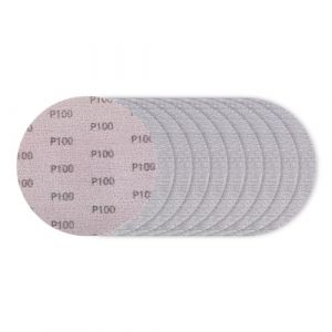 SALI Grille abrasive 225mm 10 pi&egrave;ces Disques abrasifs grain 100 Disques auto-agrippants Feuilles abrasives Papier abrasif pour ponceuse &agrave; sec Ponceuse girafe Ponceuse murale Ponceuse de plafond (SALITools, neuf)