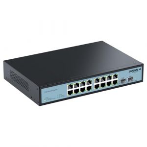 SODOLA Switch Ethernet 2.5Gbps Non g&eacute;r&eacute; 2.5 Gbps 18 Ports, 16 Ports 2,5GBASE-T, 2 Ports 10G SFP+, capacit&eacute; de Commutation de 120 Gbps, montable en Rack 1U, sans Ventilateur, Plug and Play (Sodola Networks, neuf)