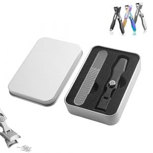 Steadily Nail Clippers, Portable Ultra Sharp Nail Clipper, Stainless Steel Splashless Nail Clippers, Professional Nail Clippers, Multifunctional Nail Clippers(Black With Packaging Box) (shoucheng666, neuf)