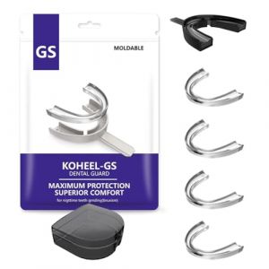 KOHEEL GS Gouttière Dentaire Thermoformable pour Bruxisme, Protège-Dents de Nuit Anti-Grincement et Serrement de Dents, Lot de 5 (Noir Petit) (antarctic dental care, neuf)