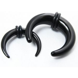 &Eacute;carteur d'oreille en acrylique noir (8 mm) (5starwarehouse, neuf)