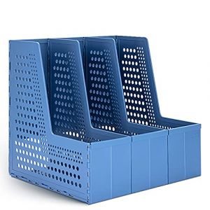HAIYUU Porte-revues pliable, 3 compartiments Porte Revue Bureau Dossier Classeur Rangement Documents Porte Livre pour Bureau École papeterie Document en papier (HAIYUUStoreDirect, neuf)