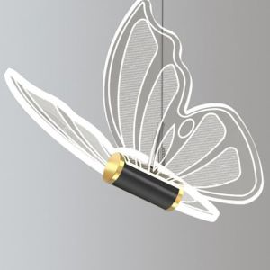 Lampe de Lustre en Forme de Papillon en m&eacute;tal LED luminaires Plafonnier de Plafond Suspendus Suspension Cr&eacute;atif pour Chambre Enfant Salon Chambre Salon Restaurant d&eacute;coration Blanc chaud (A（1 t&ecirc;te）) (xindaxin, neuf)