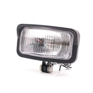 Phare de phare rectangulaire carré à montage inférieur avant de moto pour Harley Honda Kawasaki Suzuki Yamaha Cafe Racer rétro Vintage vélo Cruiser Chopper personnalisé (Noir) (happykaixin, neuf)