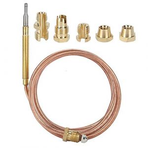 Thermocouple pour cheminée à gaz, capteur de thermocoupleur de gaz universel en métal filetage M9x(600mm) (hehuashan, neuf)