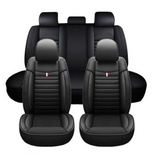 Chifeng Lot de 5 housses de siège universelles en cuir pour Citroën C3 C3 Picasso C4 Cactus C5 C5 C5 Aircross C5 X C6 DS4 DS5 Noir (Jun-Mu, neuf)