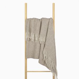 Nostra Zelandia 100% Pure en Laine Couverture &ndash; Plaid en Laine Chaud, Respirant et L&eacute;ger pour Canap&eacute;, Lit et Usage Ext&eacute;rieur, Confort Thermor&eacute;gulateur avec Franges - Fabriqu&eacute; en Europe (NostraHomeTextile, neuf)