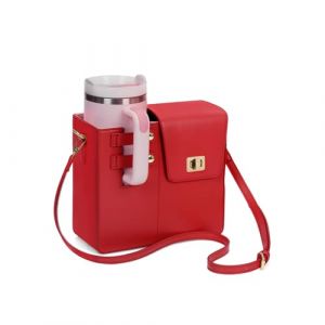 Orgonite Sac &agrave; bandouli&egrave;re portable pour Stanley Sport Sac &agrave; bandouli&egrave;re Stanley Cup Sac pour bouteilles d'eau Sac de transport pour accessoires Stanley Cup, A08 Red (GoOrgonite, neuf)