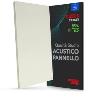 Addictive Sound Panneau Acoustique Mural Premium, panneau acoustique qualit&eacute; studio avec laine acoustique, Classe B d'absorption, fabriqu&eacute; dans l'UE, kit mur/plafond, 100x50x6 cm, 6.5 kg, Ivory (Addictive Sound, neuf)