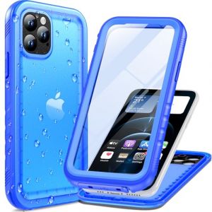 Cozycase Coque pour iPhone 12 Pro Max Étanche Antichoc Bleu - 360 degres Incassable Militaire Rigide Intégrale Case/Bumper/Housse 【IP68 Waterproof/Imperméable】 Etui Anti Choc Eau - Bleu (Glfenge, neuf)