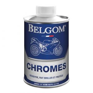 BELGOM - Chromes 250Ml - Id&eacute;al pour D&eacute;soxyder et Faire Briller - Applique Une Couche Protectrice - Simple et Efficace - Emp&ecirc;che la Corrosion (Market-Shop62, neuf)